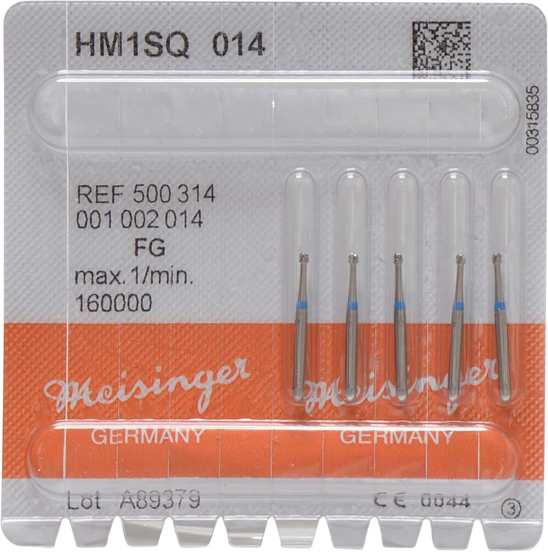 HM-Bohrer 1SQ  Packung  5 Stück schnittfr. Verz. Querhieb, FG, blau, Figur 001, ISO 014