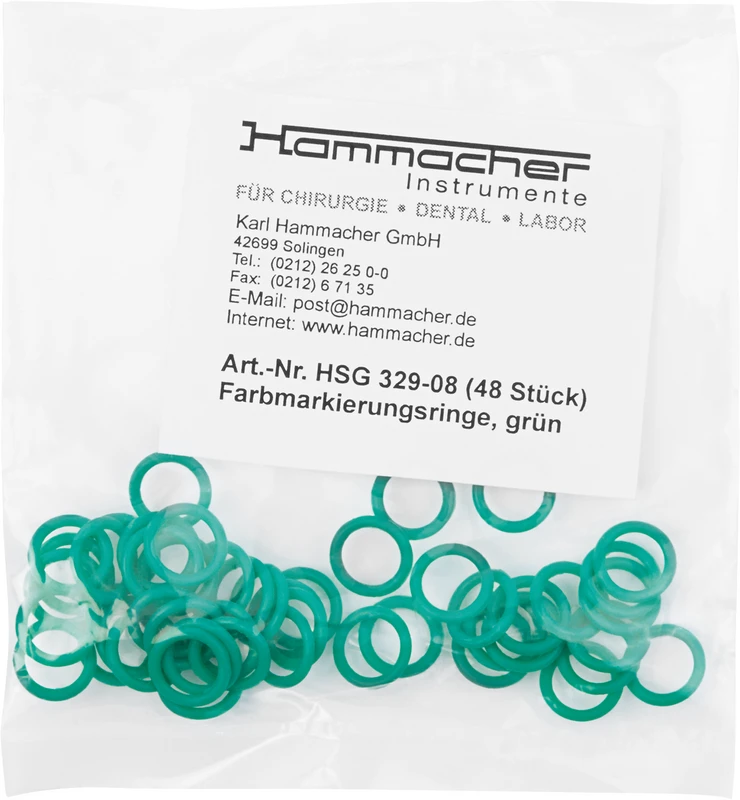 Farbringe  Beutel  48 Stück grün