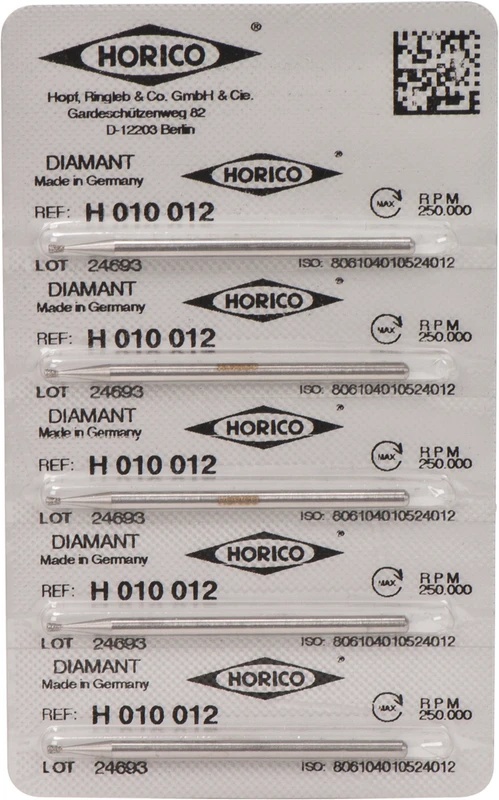 Diamantschleifer H 010  Packung  5 Stück HP, Figur 010, 1,6 mm, ISO 012