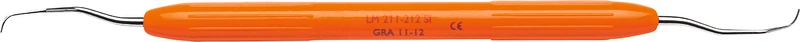 LM Gracey  Stück  Figur 11\12, mesial, Prämolaren\Molaren, orange, LM-ErgoNorm Griff