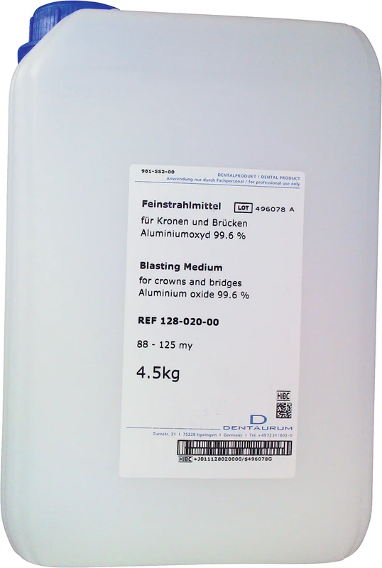 Aluminiumoxyd  Kanister  4,5 kg weiß, 88 - 125 µm, Körnung 100