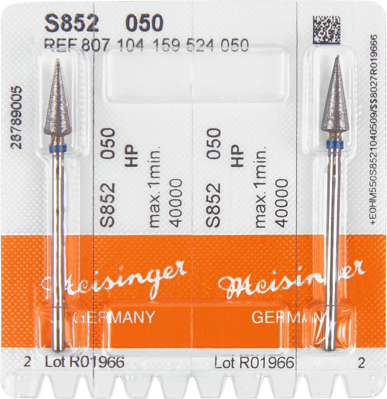 Sinterdiamanten S852  Packung  2 Stück blau mittel, HP, Figur 159 Konus, 13 mm, ISO 050
