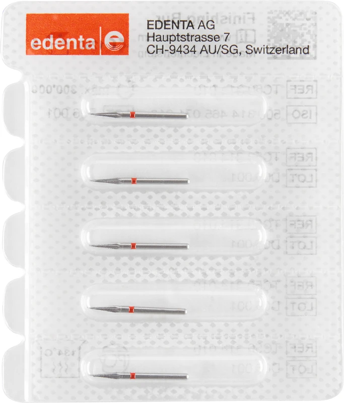 HM-Finierer TC50  Packung  5 Stück rot, 12 Schneiden, FG, Figur 465, 6 mm, ISO 010