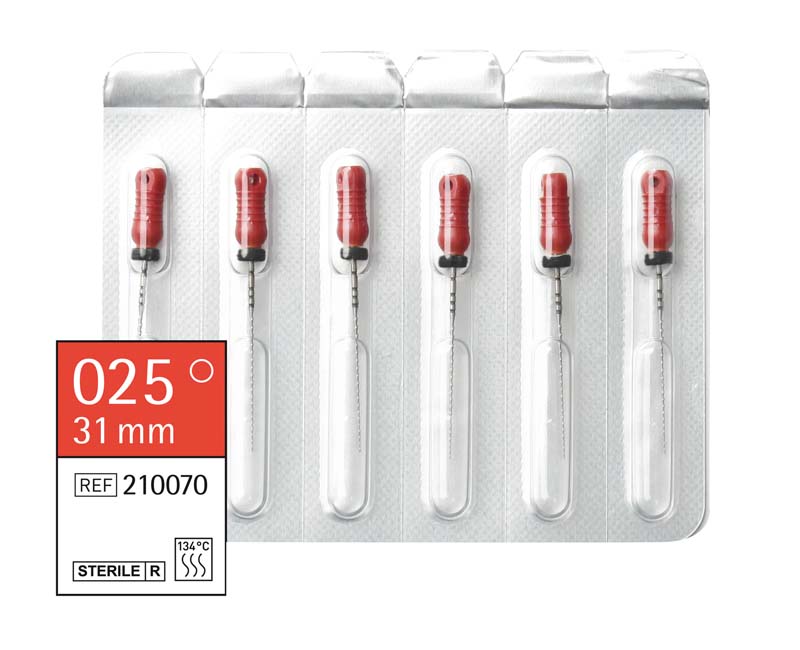 Omni Hedstroemfeilen steril  Packung  6 Stück steril, 31 mm, ISO 025