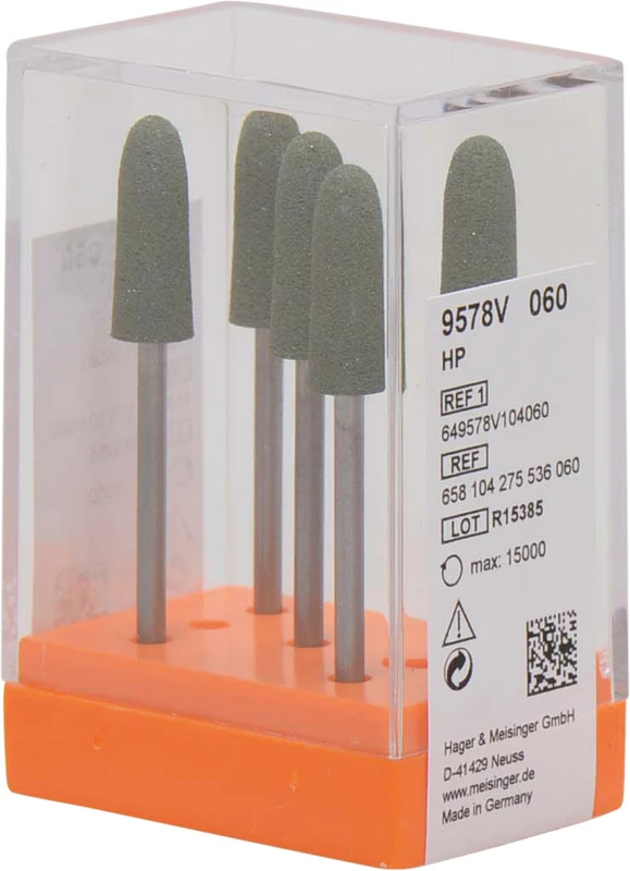 Kunststoffpolierer 9578  Packung  5 Stück grün, HP, Figur 275, 17 mm, ISO 060