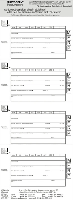 Karteimappe A5 \ Medico  Packung  100 Stück hellblau