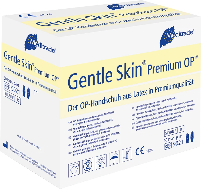 Gentle Skin® Premium OP  Packung  50 Paar puderfrei, natur, Größe 7,5