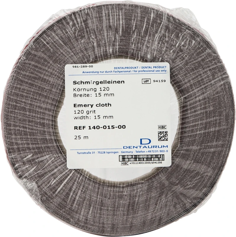 Schmirgelleinen  Rolle  25 m fein, Körnung 120