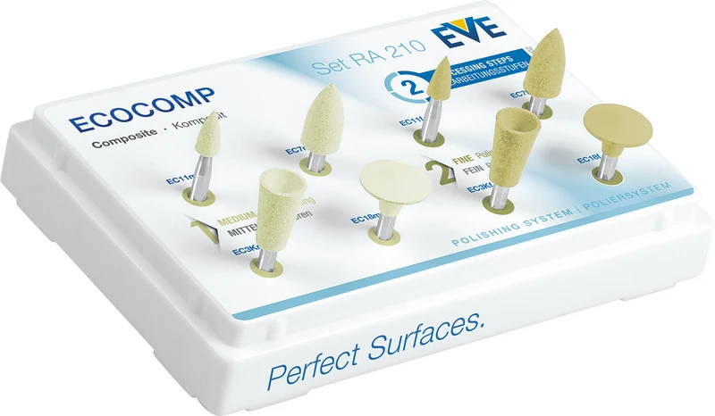 EVE ECOCOMP  Set  8 Stück (4 x hellgelb EC11m, EC3Km, EC7m, EC18m, 4 x dunkelgelb EC11f, EC3Kf, EC7f, EC18f), RA