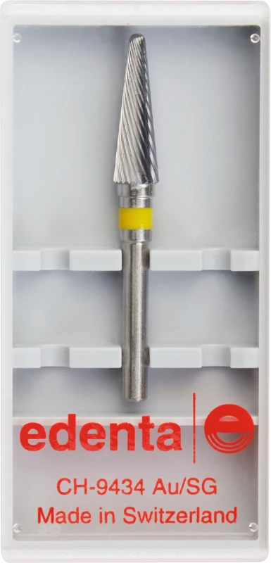 HM Konusfräser 2566F  Stück  Einfachverz., Fasenschliff, gelb superfein, HP, Figur 200, 13 mm, 6°, ISO 040