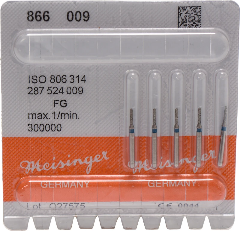 Diamanten 866  Packung  5 Stück blau mittel, FG, Figur 287 Torpedo, 5 mm, ISO 009