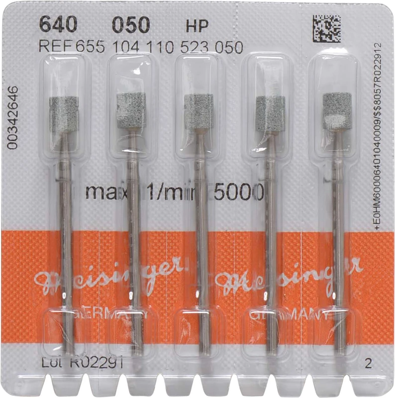 Keramische Schleifer 640  Packung  5 Stück grün mittel, HP, Figur 110, 6 mm, ISO 050