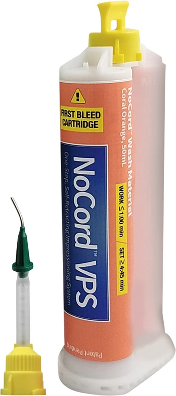 NoCord VPS  Packung  2 x 50 ml Doppelkartusche Wash-Material, 6 SuperMixer Mixdüsen gelber Ansatz mit Aufsatz (18ga) in grün