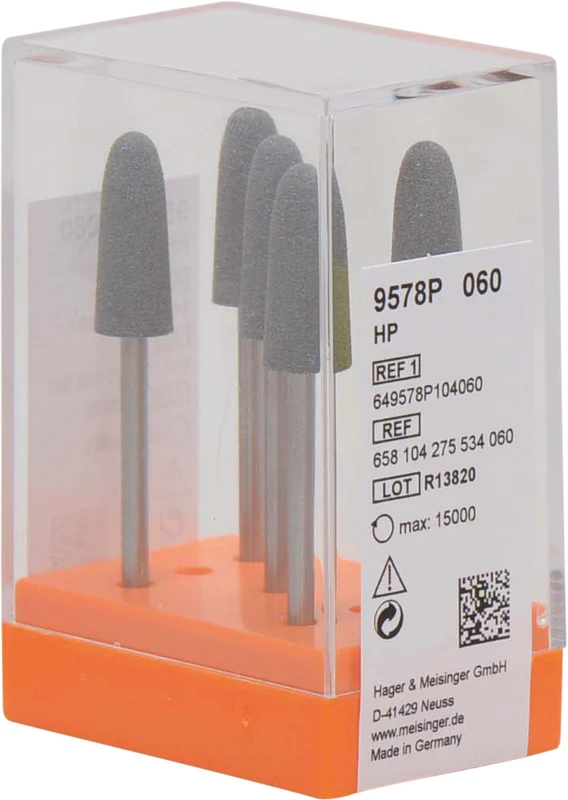 Kunststoffpolierer 9578  Packung  5 Stück grau, HP, Figur 275, 17 mm, ISO 060