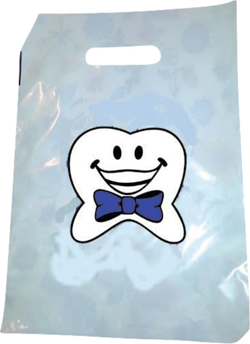 Tragetasche Zahn mit Fliege  Packung  100 Stück