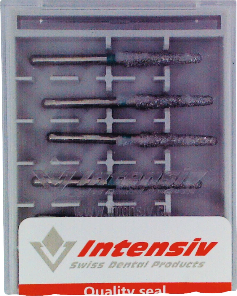 Diamanten 850  Packung  6 Stück grün grob, FG, Figur 199 Konus rund, extra lang, 11 mm, ISO 023