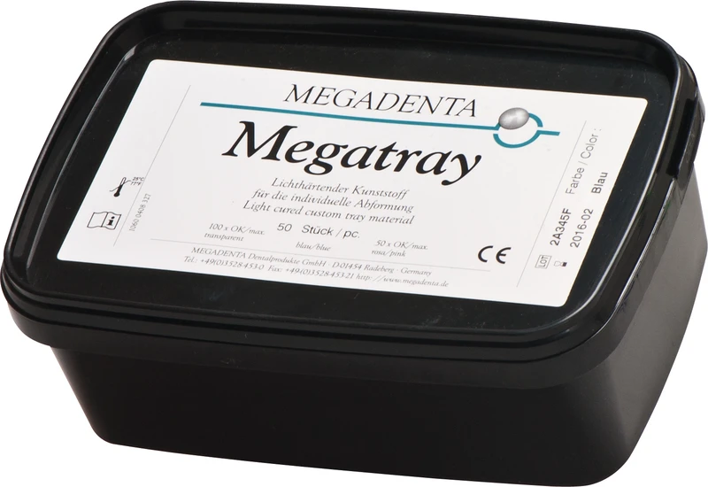 MEGATRAY Löffelplatten  Packung  50 Stück OK, blau