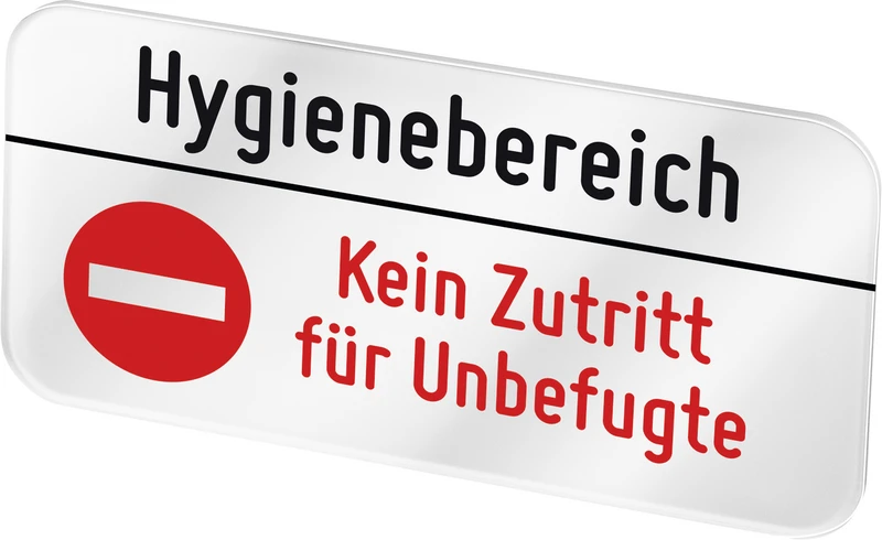 Plexiglasschild Hygienebereich   Kein Zutritt     Stück