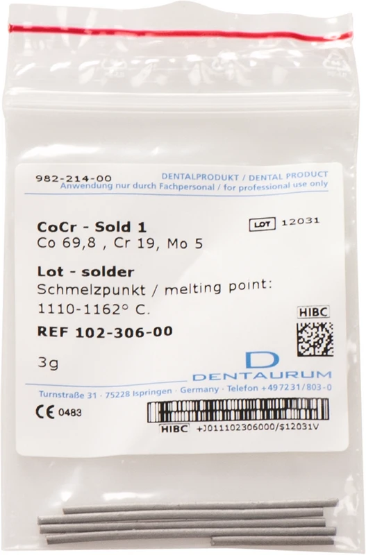 CoCrMo-Sold 1  Packung  3 g