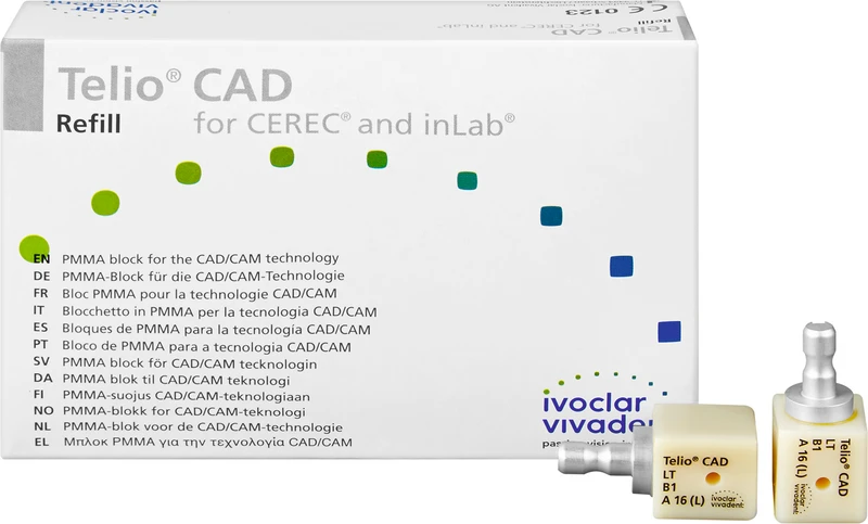Telio® CAD A16 for CEREC\inLab  Packung  3 Stück Gr. A16 L, B1 LT