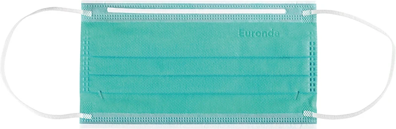 Monoart® Mundschutz Pro 4 Perfect Fit  Box  50 Stück mit Gummizug, grün