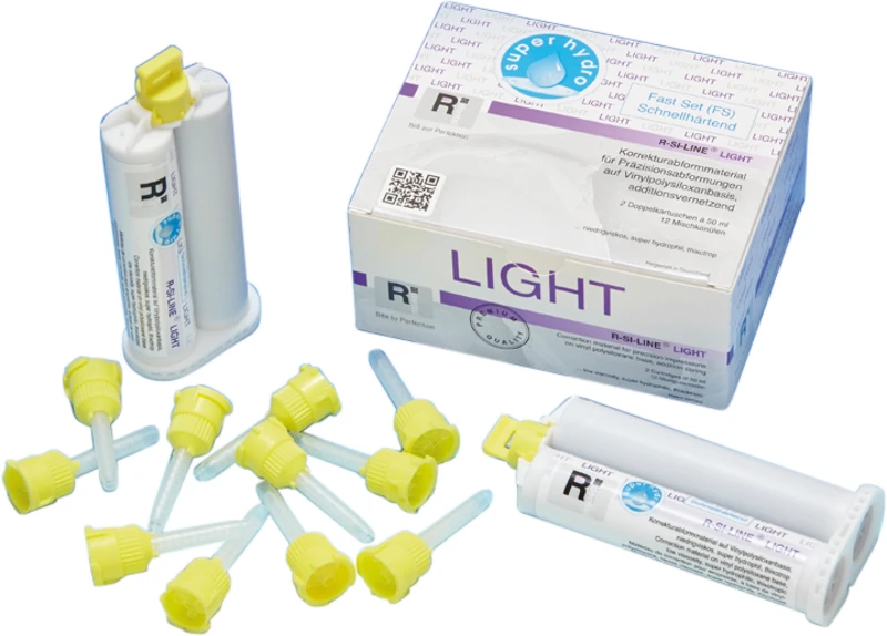 R-SI-LINE® LIGHT SH FS  Packung  2 x 50 ml, 12 Mischkanülen LN