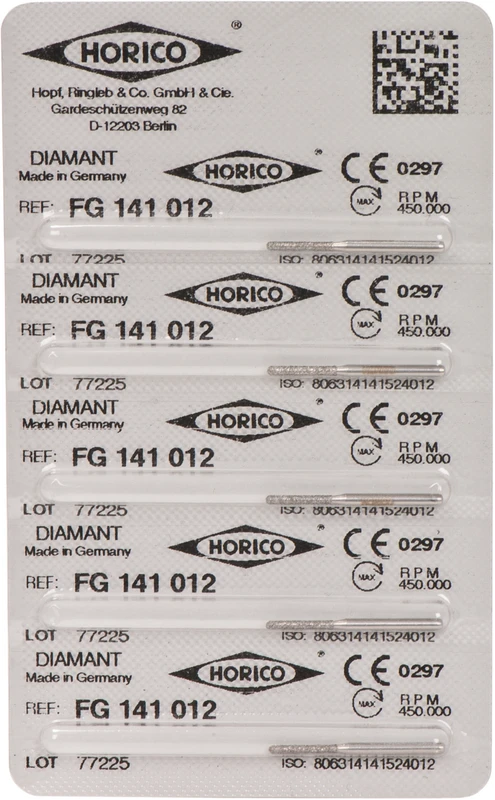 Diamantschleifer 141  Packung  5 Stück FG, Figur 141, 8 mm, ISO 012