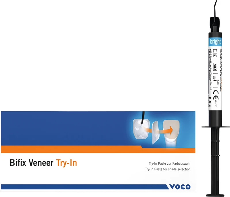 Bifix Veneer LC   Spritze  2,5 g Try-in Paste bright
