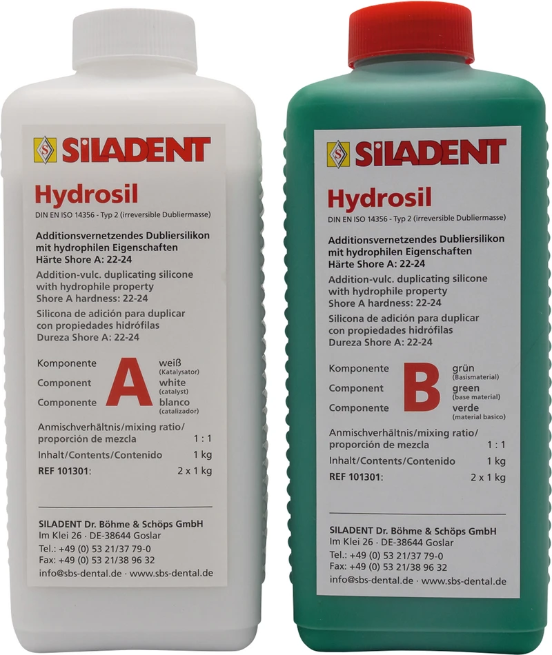 Hydrosil  Packung  1 kg Flasche Komponente A, 1 kg Flasche Komponente B
