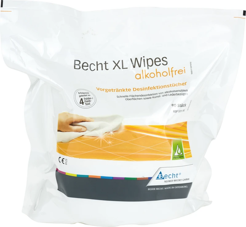 Becht XL Wipes alkoholfrei  Packung  90 Stück 28 x 30 cm