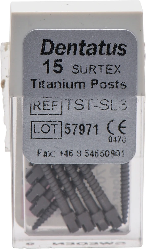 Classic Surtex Titan Wurzelstifte  Packung  15 Stück 17 mm, Ø 1,35 mm, Größe 3