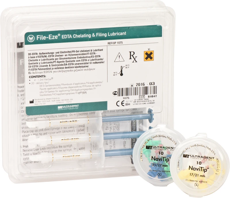 File-Eze®  Kit  4 x 1,2 ml Spritzen, 20 NaviTips 30 ga, Ø 0,3 mm