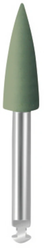 EVEFLEX Polierer  Packung  10 Stück grün fein, RA, Figur Flamme, 4 x 12 mm