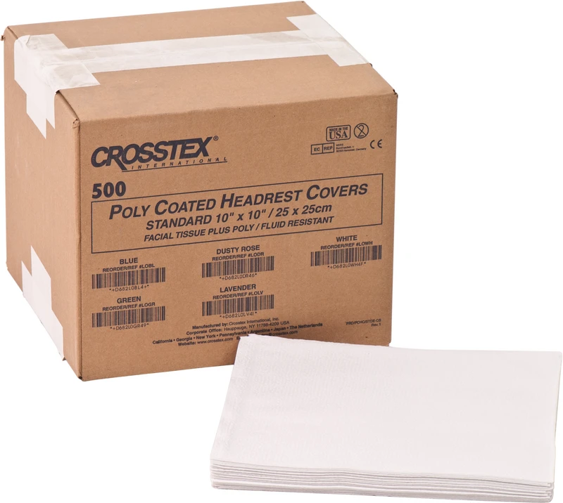 Crosstex Tücher  Karton  500 Stück weiß, 25,4 x 25,4 cm