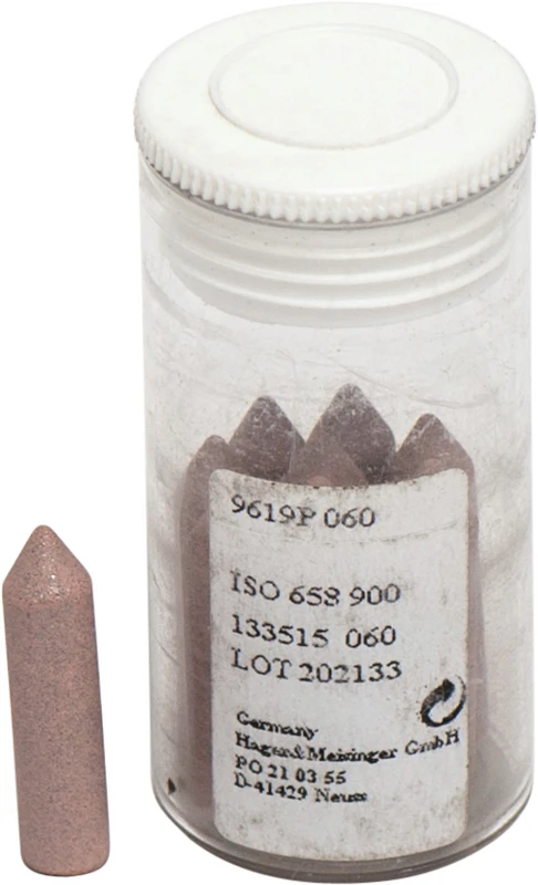 Porzellanpolierer 9619  Packung  10 Stück unmontiert, rosa, Figur 133, 24 mm, ISO 060