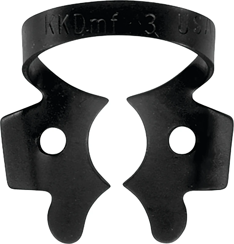 KKD® Kofferdam Klammern triColor Antireflect  Stück  schwarz matt, Nr. 3, für kleine UK Molaren