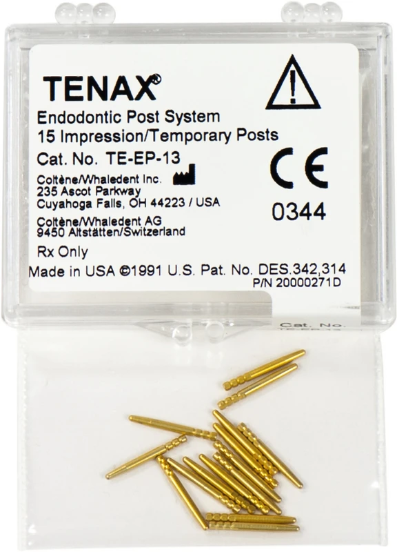 TENAX® Abdruck-\Temporäre Stifte  Packung  15 Stück Ø 1,3 mm gelb