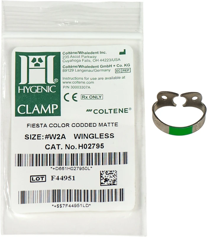 HYGENIC® Fiesta® Klammern  Stück  ohne Flügel, für Prämolaren, W2A