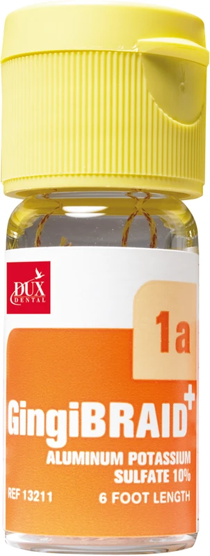 GingiBRAID+  Flasche  183 cm Faden Größe 1a gelb mit purpur, imprägniert