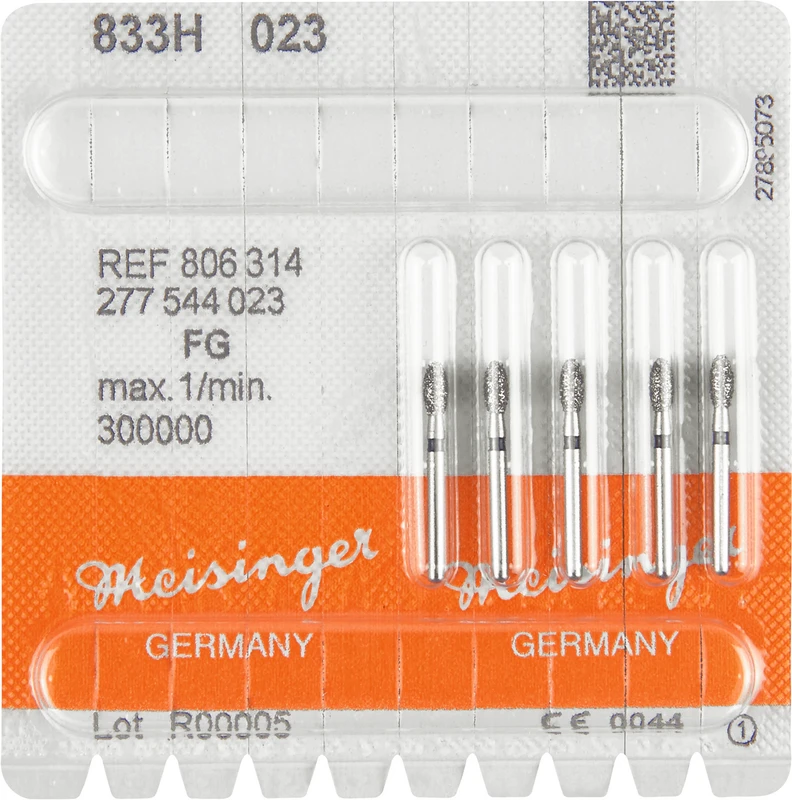 Diamanten 833  Packung  5 Stück schwarz supergrob, FG, Figur 277 Ei, 4,2 mm, ISO 023