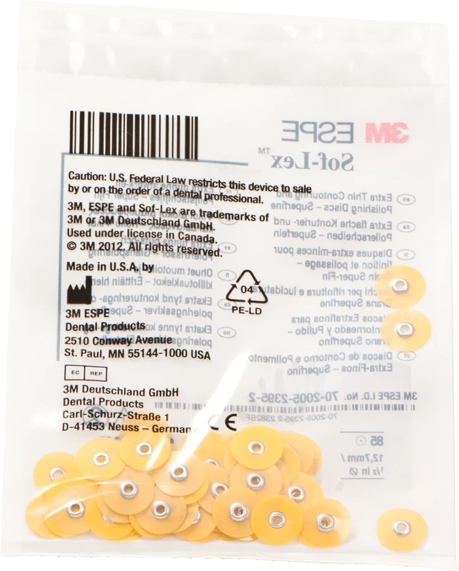 Sof-Lex Ausarbeitungs- und Polierscheiben  Packung  85 Scheiben XT Ø 12,7 mm, sehr fein