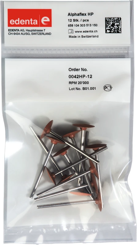 Alphaflex  Packung  12 Stück braun, HP, Figur 303, 2,5mm, ISO 150
