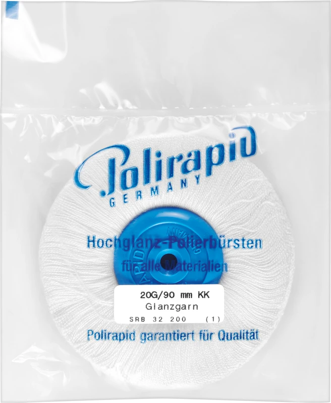 Rundbürsten Garn  Stück  mit Kunststoffkern,Glanzgarn, Ø 90 mm, S: 15 mm