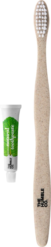 Humble Brush Pflanzenbasierte Zahnbürste  Set  soft mit Zahnpasta