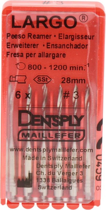 LARGO® Peeso Reamer A0009-23  Packung  6 Stück 28 mm, Gr. 3, RA