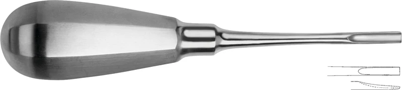 Wurzelheber nach Bein  Stück  42-511-02-07, Figur 2, 4 mm