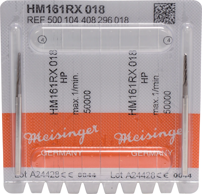 Chirurgie Fräser HM 161  Packung  2 Stück kreuzverzahnt, HP, Figur 408, 11 mm, ISO 018