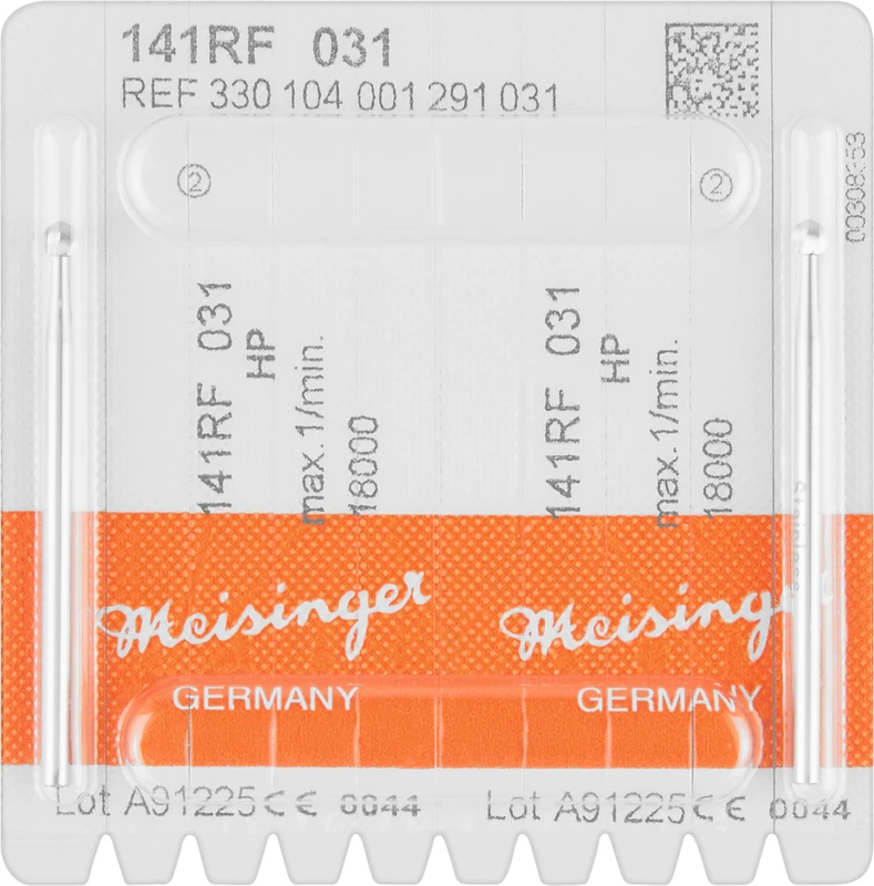 Chirurgie-Kugelfräser 141RF  Packung  2 Stück rostfreier Stahl, HP, Figur 001, ISO 031