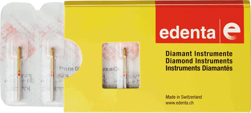 DIACUT V879  Packung  5 Stück rot fein, FG, Figur 290 Torpedo zylindrisch, 10 mm, ISO 014