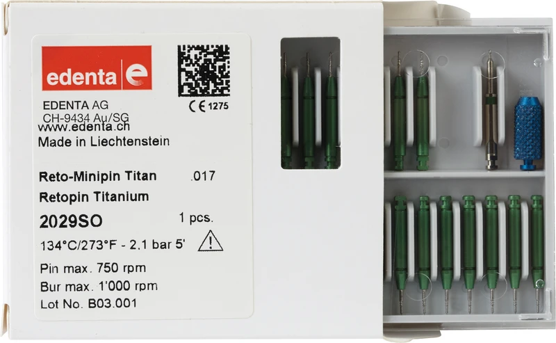 Reto-Minipin  Sortiment  25 montierte Stifte Titan